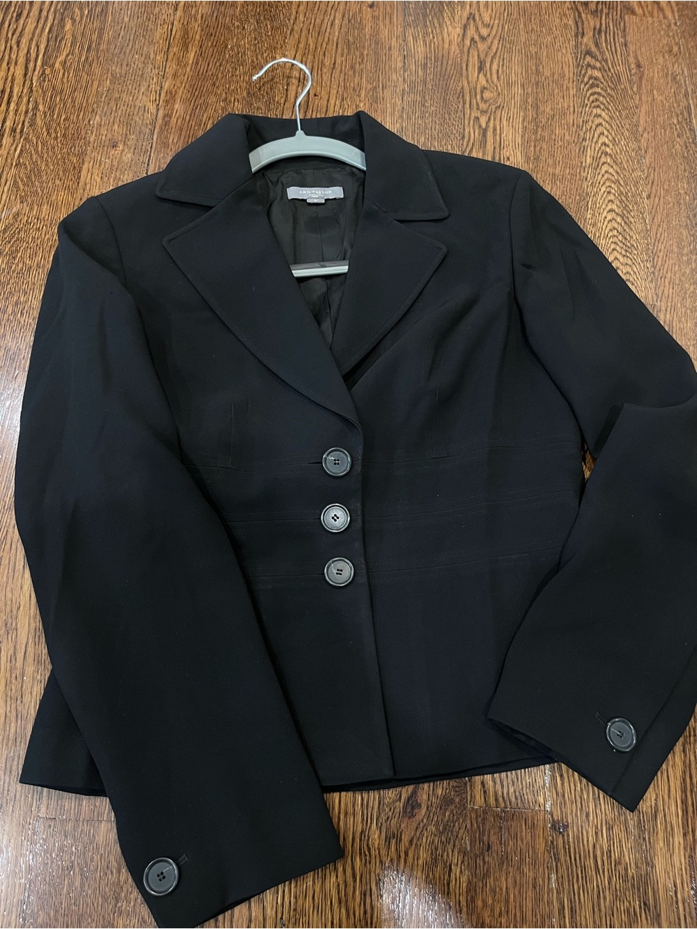 Ann Taylor Black Tailored Three-Button Blazer and Pants